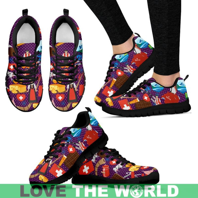 Switzerland Icons Pattern Sneakers RLT13