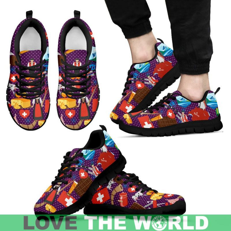 Switzerland Icons Pattern Sneakers RLT13