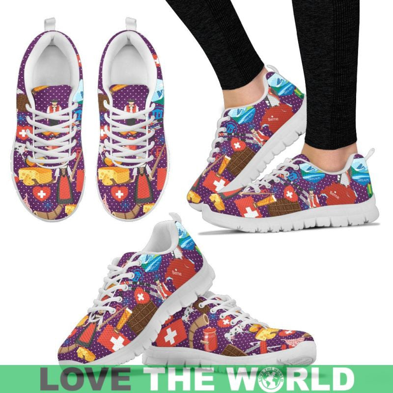 Switzerland Icons Pattern Sneakers RLT13