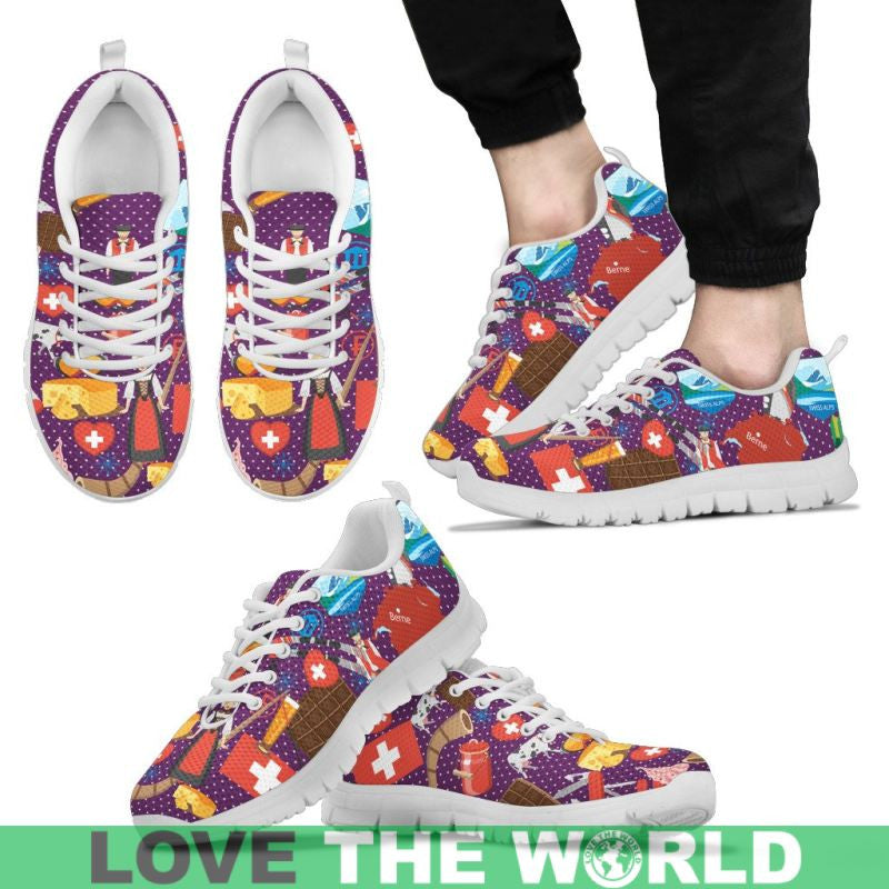 Switzerland Icons Pattern Sneakers RLT13