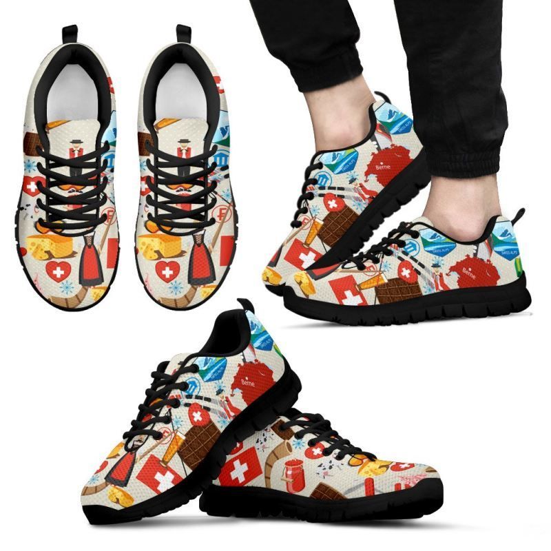Switzerland Icons Pattern Sneakers RLT13