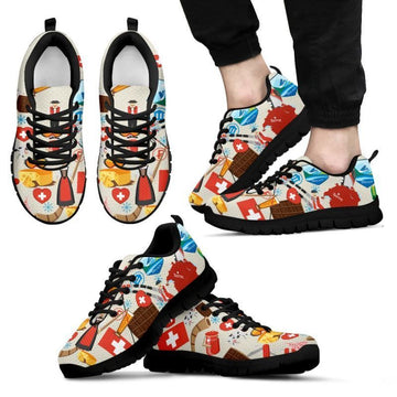 Switzerland Icons Pattern Sneakers RLT13