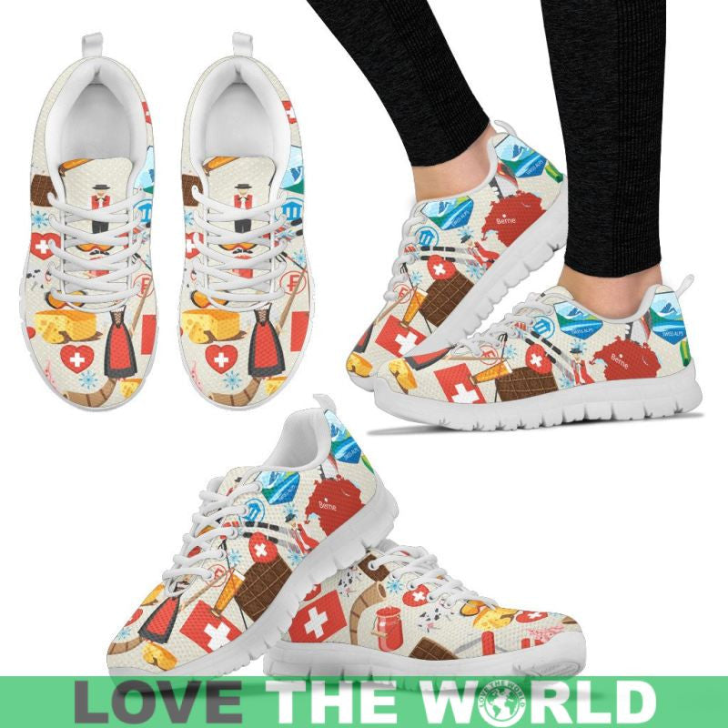Switzerland Icons Pattern Sneakers RLT13