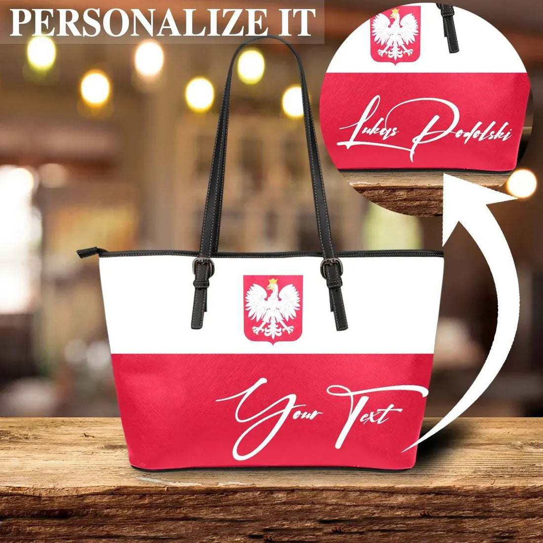 (Custom) Poland Leather Tote Bag Personal Signature RLT7