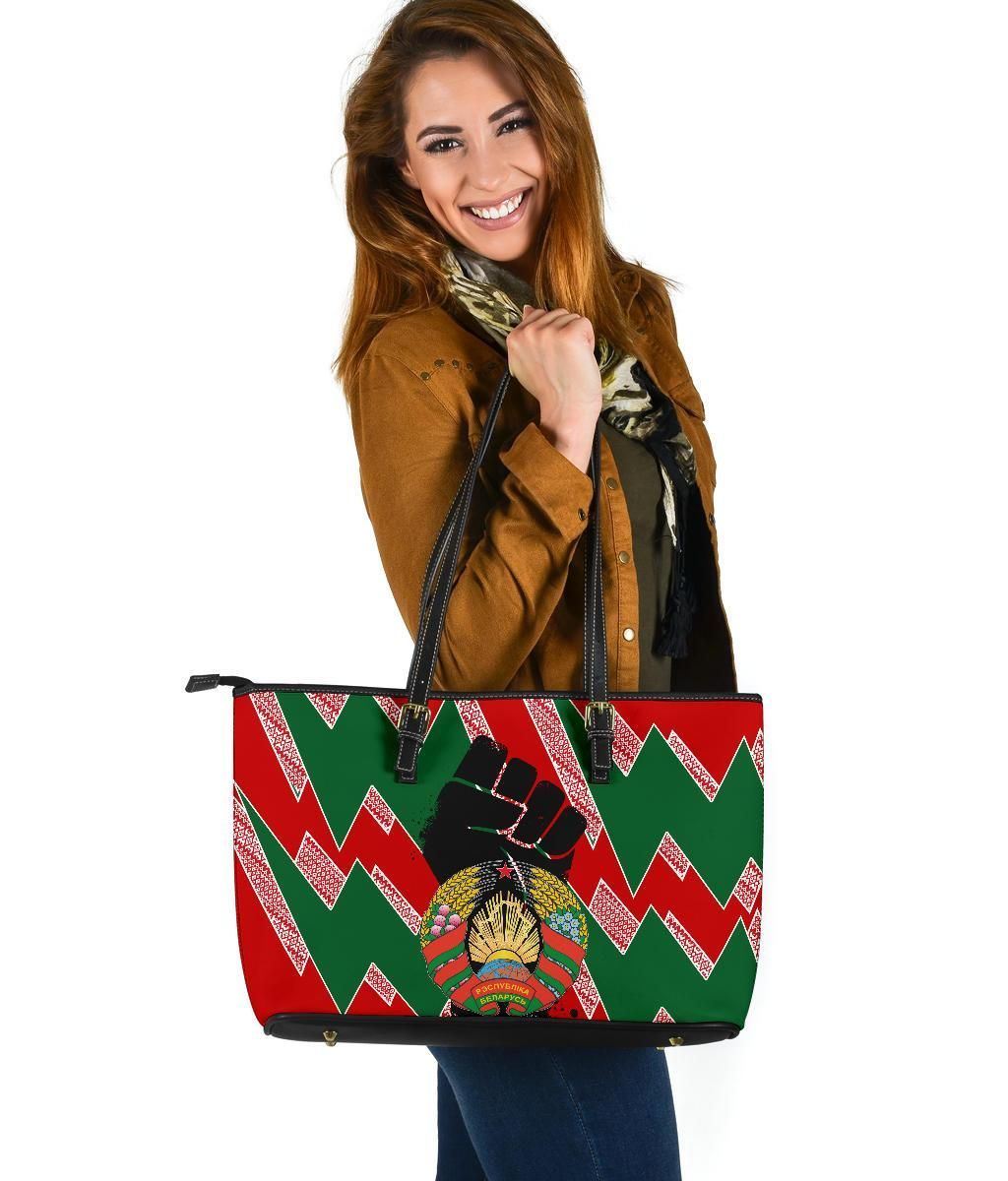 Belarus Leather Tote Bag - Belarus Remains Strong RLT6