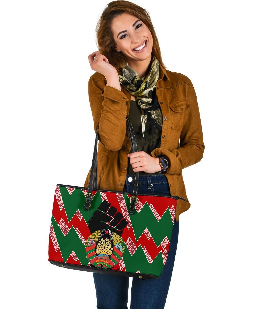 Belarus Leather Tote Bag - Belarus Remains Strong RLT6