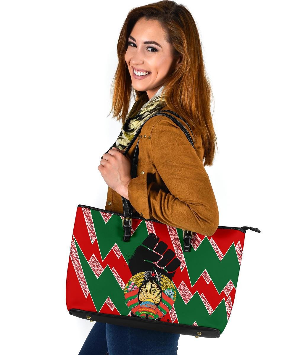 Belarus Leather Tote Bag - Belarus Remains Strong RLT6