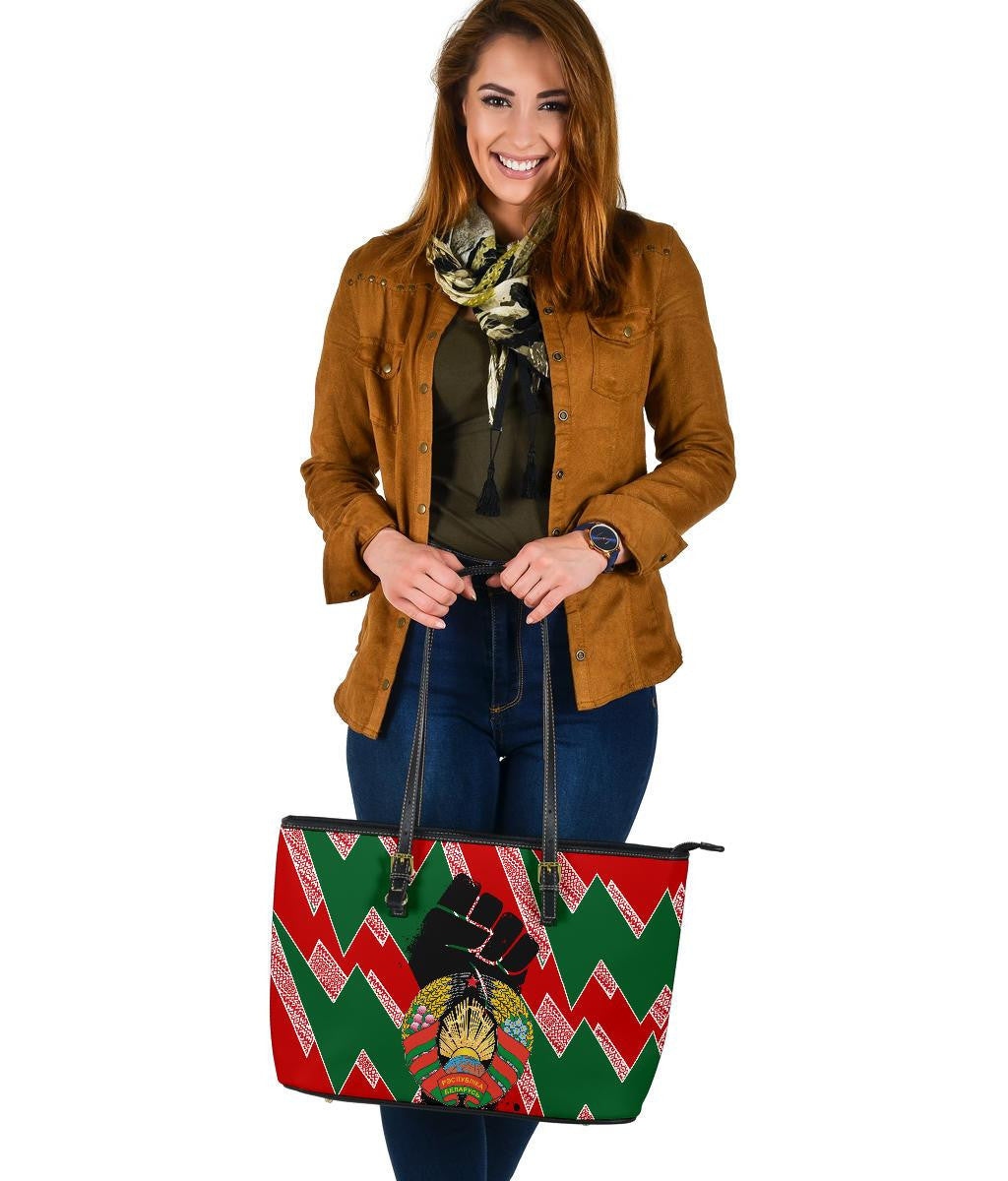 Belarus Leather Tote Bag - Belarus Remains Strong RLT6