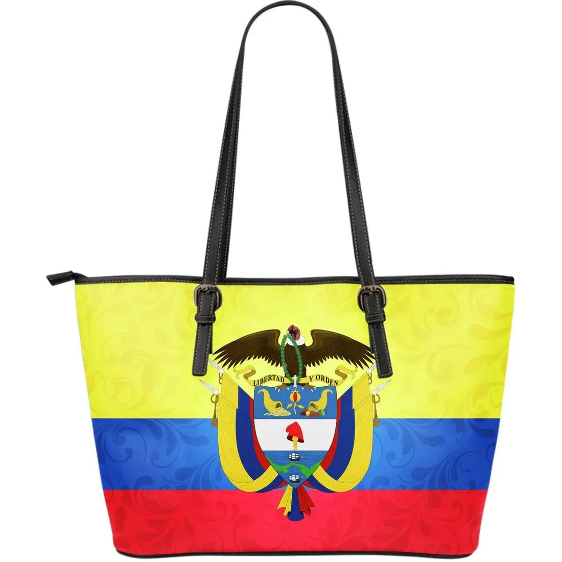 Colombia Coat Of Arms Leather Tote Bag RLT7
