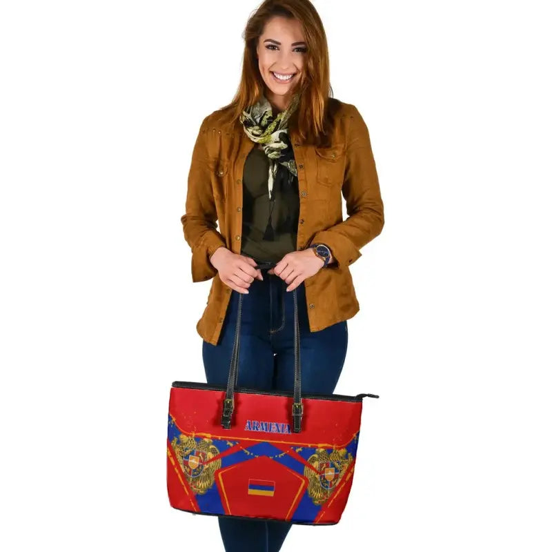 Armenia Leather Tote Bag - The Pride of Armenia RLT8
