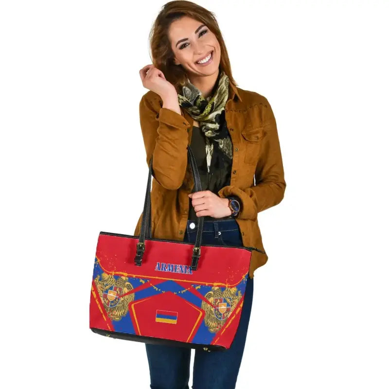 Armenia Leather Tote Bag - The Pride of Armenia RLT8
