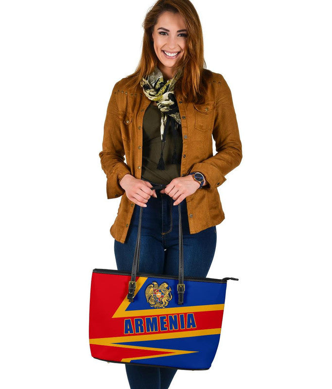 Armenia Leather Tote Bag - Armenia Pride RLT8