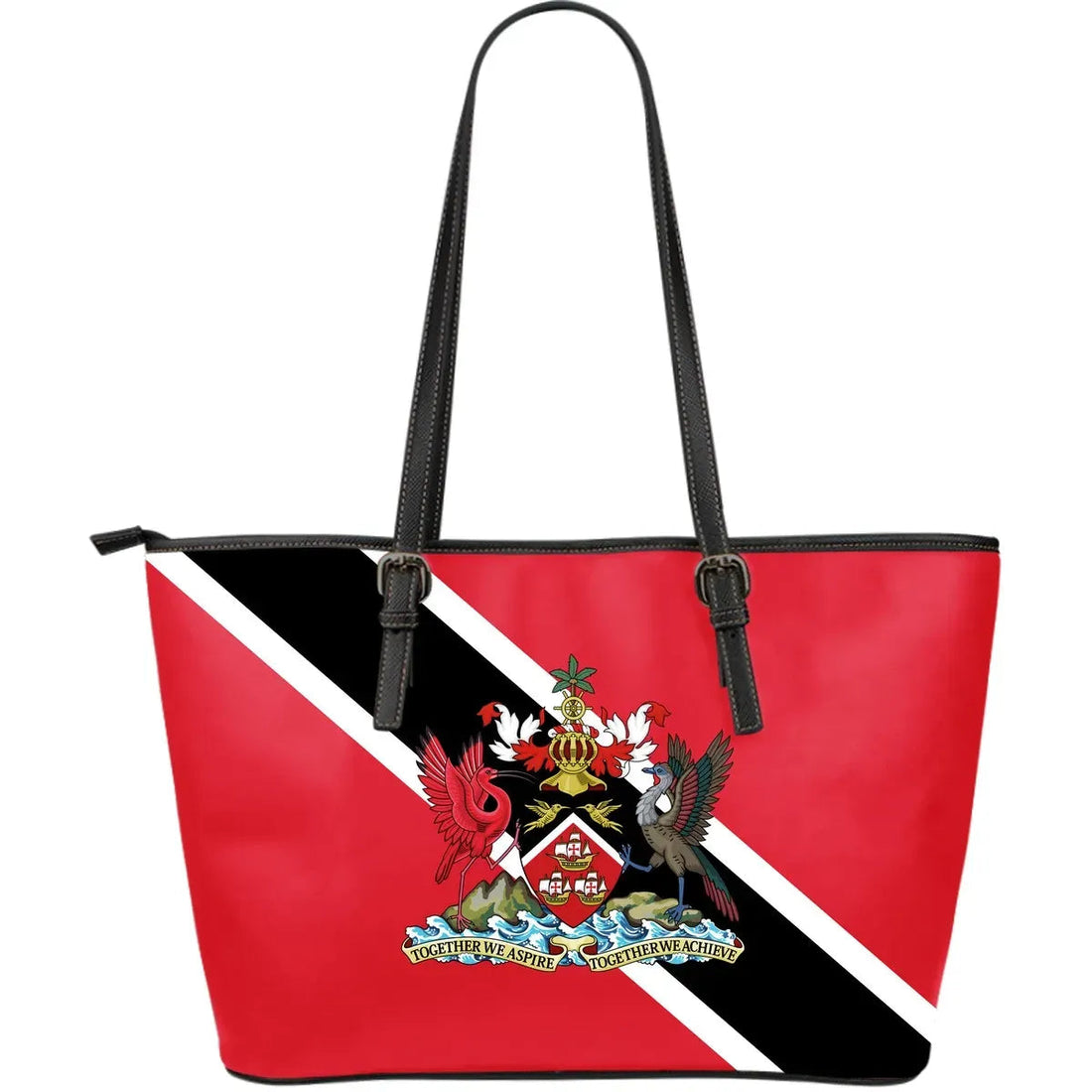 Trinidad and Tobago Leather Tote Coat Of Arms RLT6