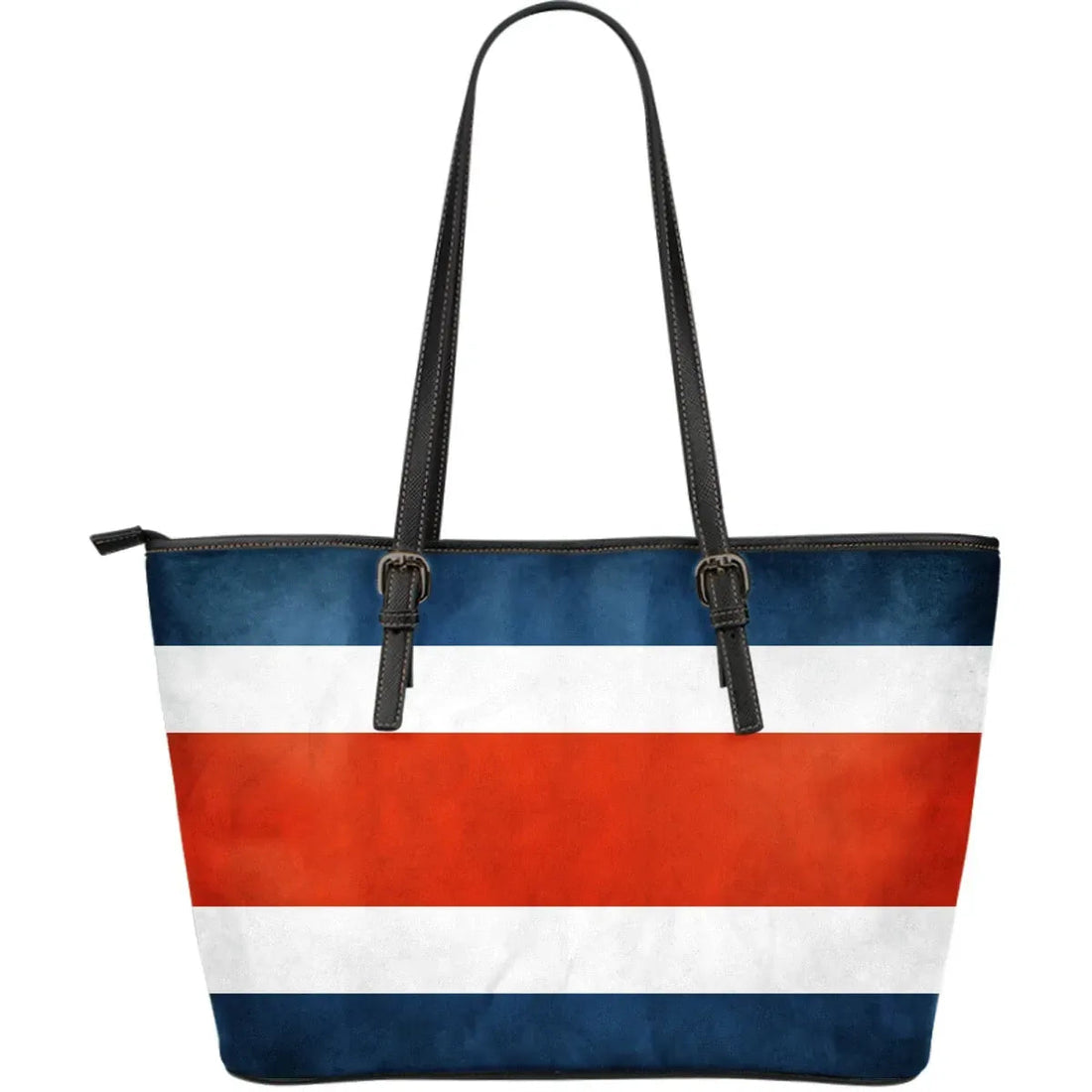 Costa Rica Grunge Flag Leather Tote Bag RLT13