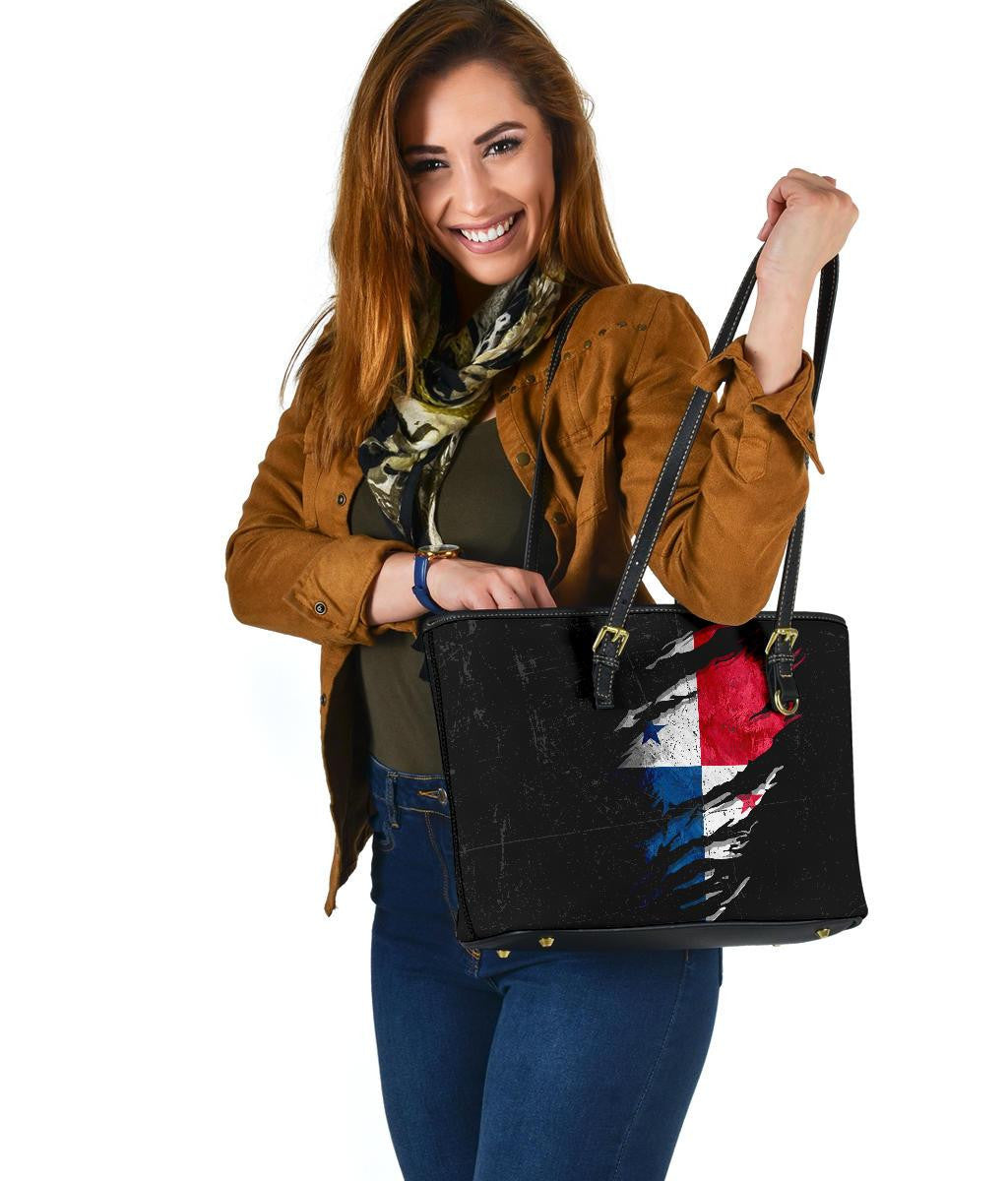 Panama In Me Leather Tote Special Grunge Style RLT13