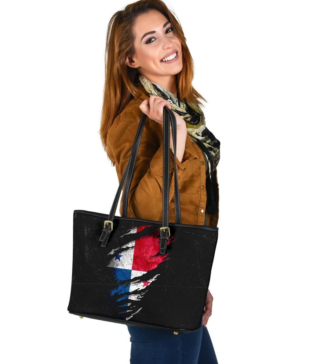 Panama In Me Leather Tote Special Grunge Style RLT13