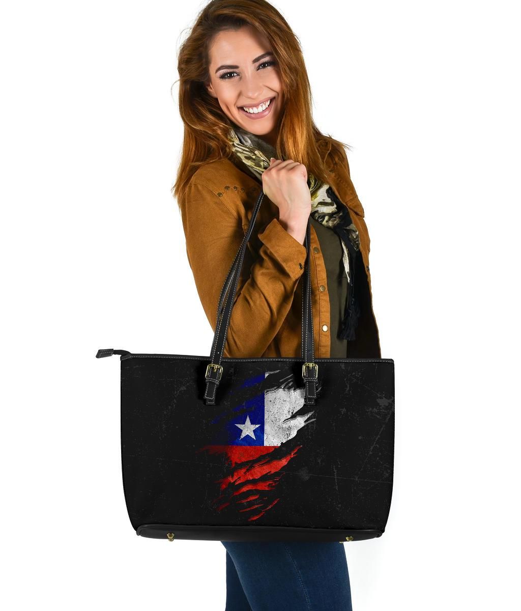 Chile in Me Leather Tote - Special Grunge Style RLT7
