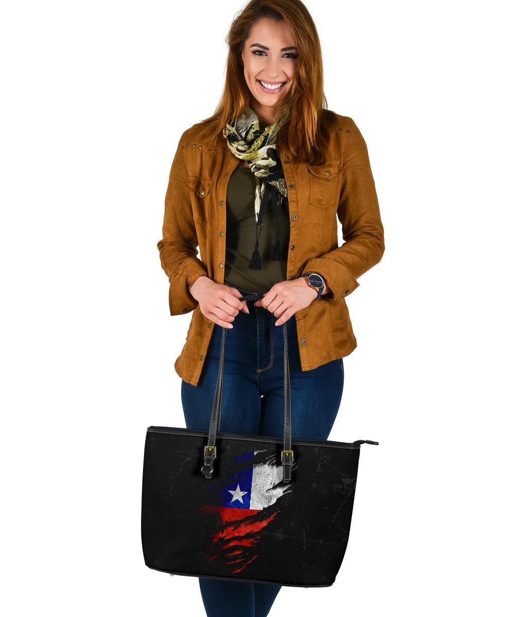 Chile in Me Leather Tote - Special Grunge Style RLT7