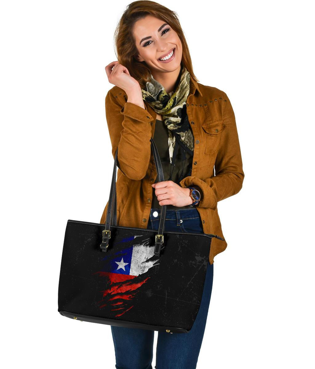 Chile in Me Leather Tote - Special Grunge Style RLT7