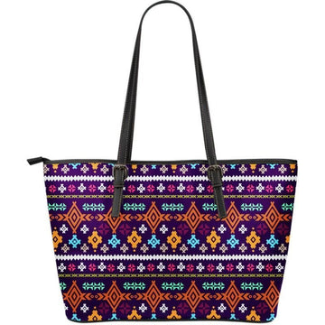Mexico Aztec Pattern Leather Tote Bag 02 RLT13
