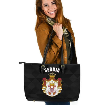 Serbia Leather Tote Bag Serbian Is Me RLT7