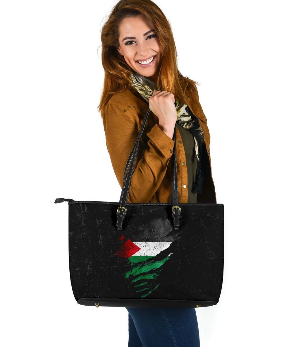 Palestine In Me Leather Tote Special Grunge Style RLT13