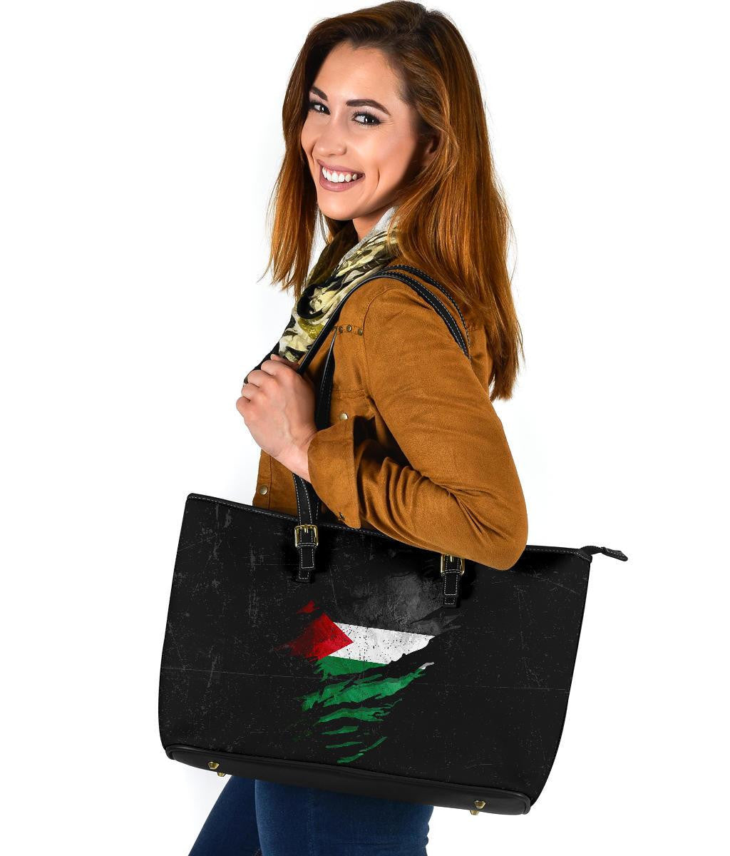 Palestine In Me Leather Tote Special Grunge Style RLT13