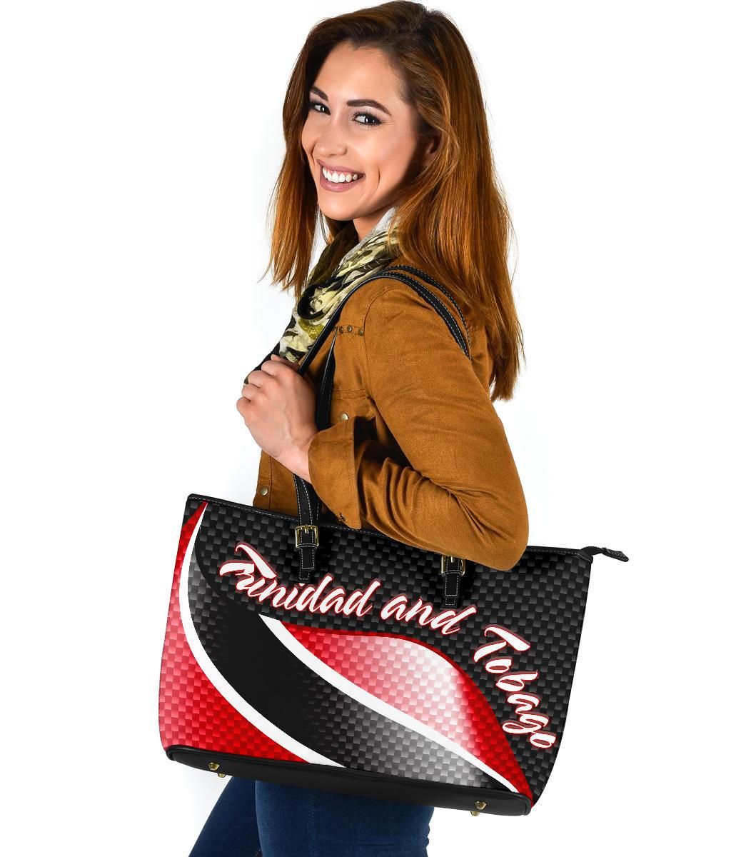 Trinidad and Tobago Leather Tote Bag Trinidad and Tobago Flag RLT6