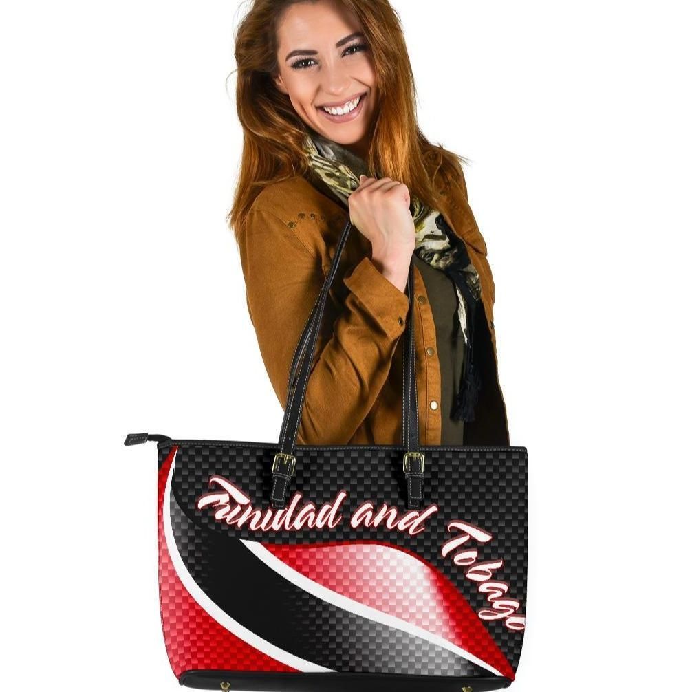 Trinidad and Tobago Leather Tote Bag Trinidad and Tobago Flag RLT6