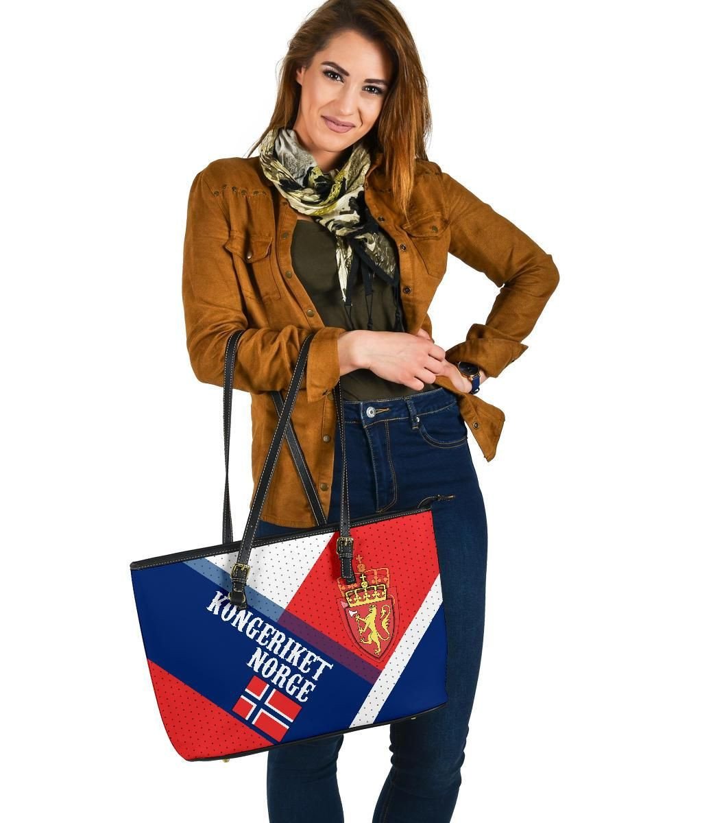 Norway Leather Tote Bag Kongeriket Norge RLT7
