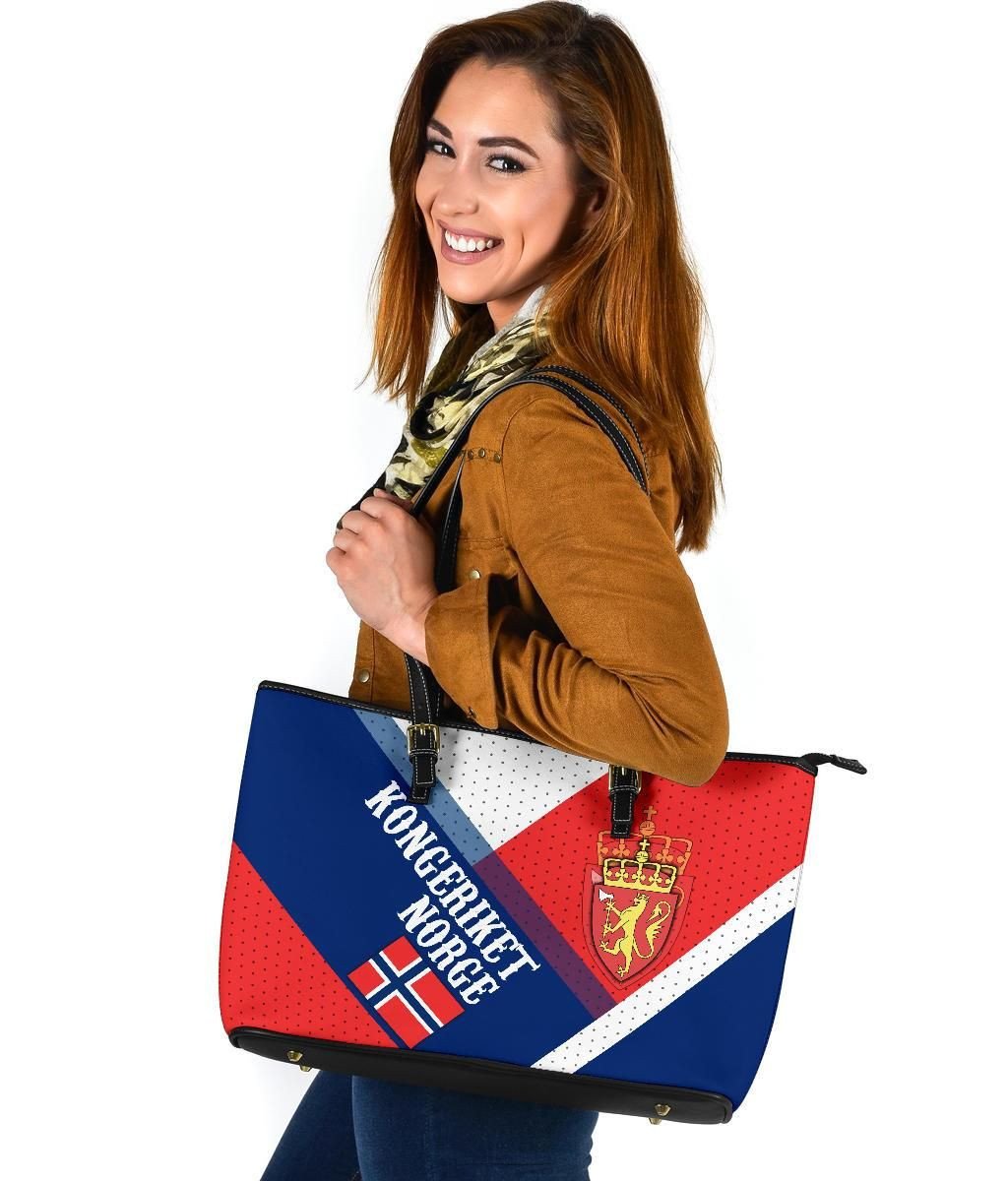 Norway Leather Tote Bag Kongeriket Norge RLT7