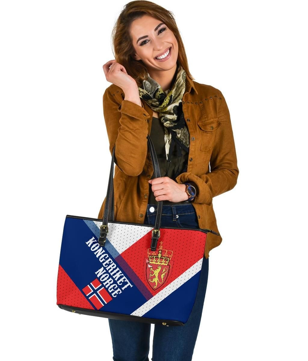Norway Leather Tote Bag Kongeriket Norge RLT7