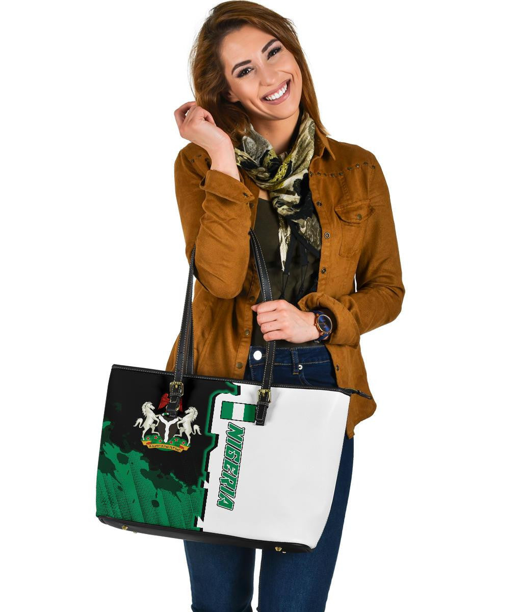 Nigeria Leather Tote Bag Independence Day RLT8