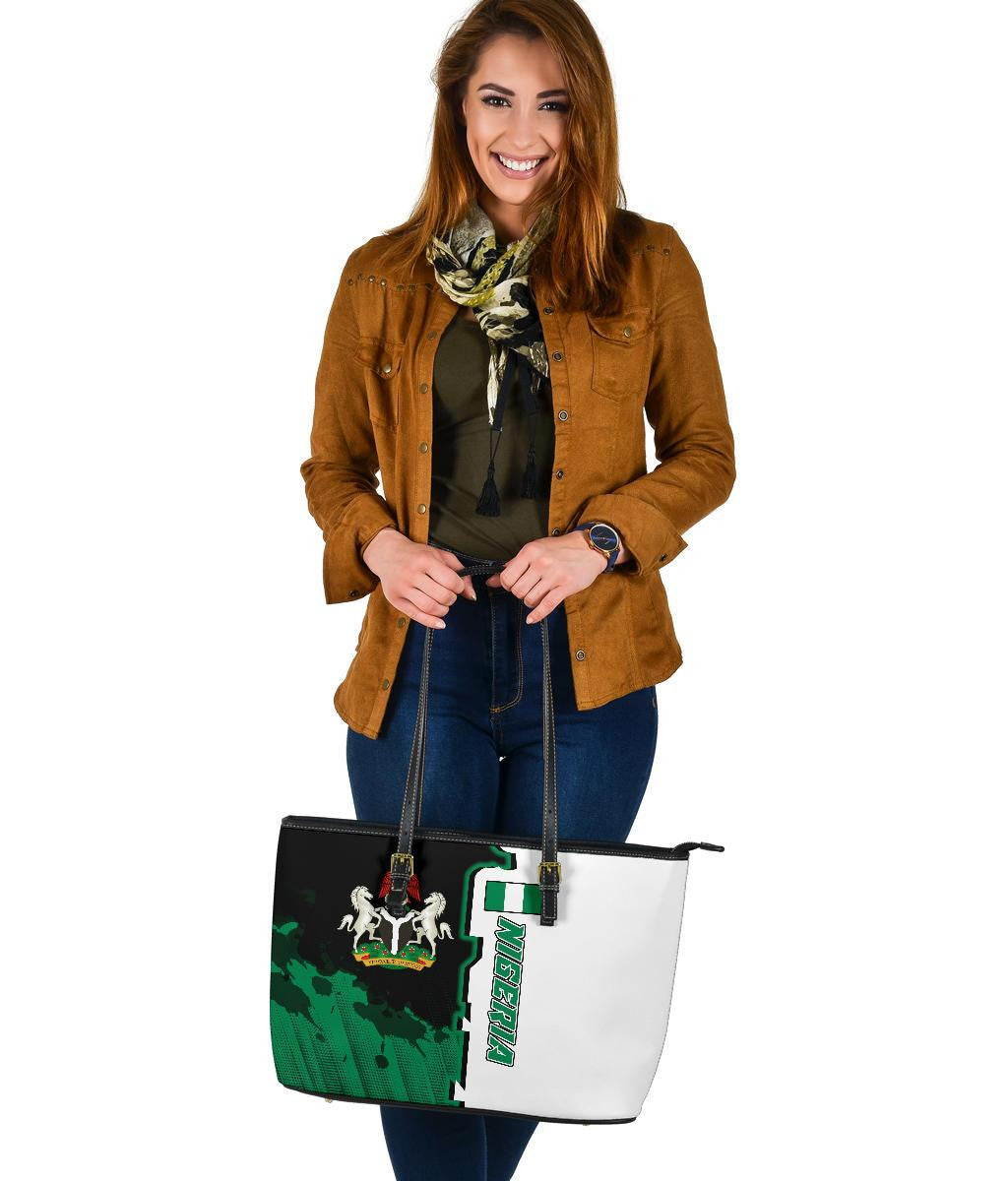 Nigeria Leather Tote Bag Independence Day RLT8