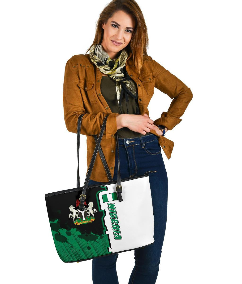 Nigeria Leather Tote Bag Independence Day RLT8
