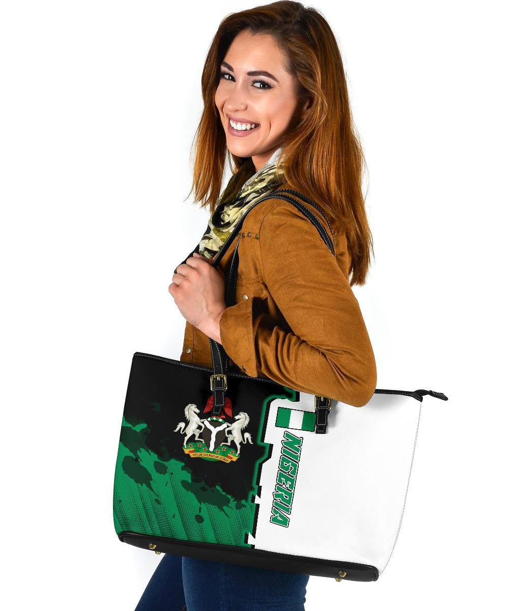Nigeria Leather Tote Bag Independence Day RLT8