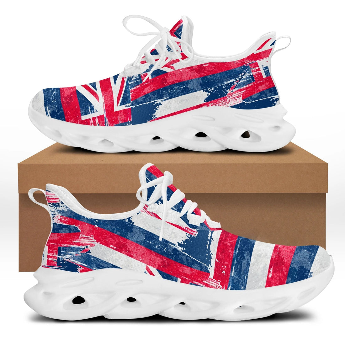 Polynesian Footwear Hawaii Flag Of Hawaii Clunky Sneakers Max Style LT10