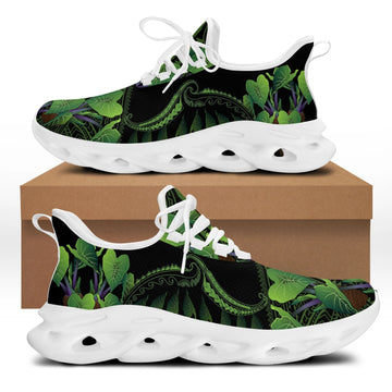 Polynesian Footwear Hawaii Kalo Leaves Tropical Clunky Sneakers Lona Style LT10