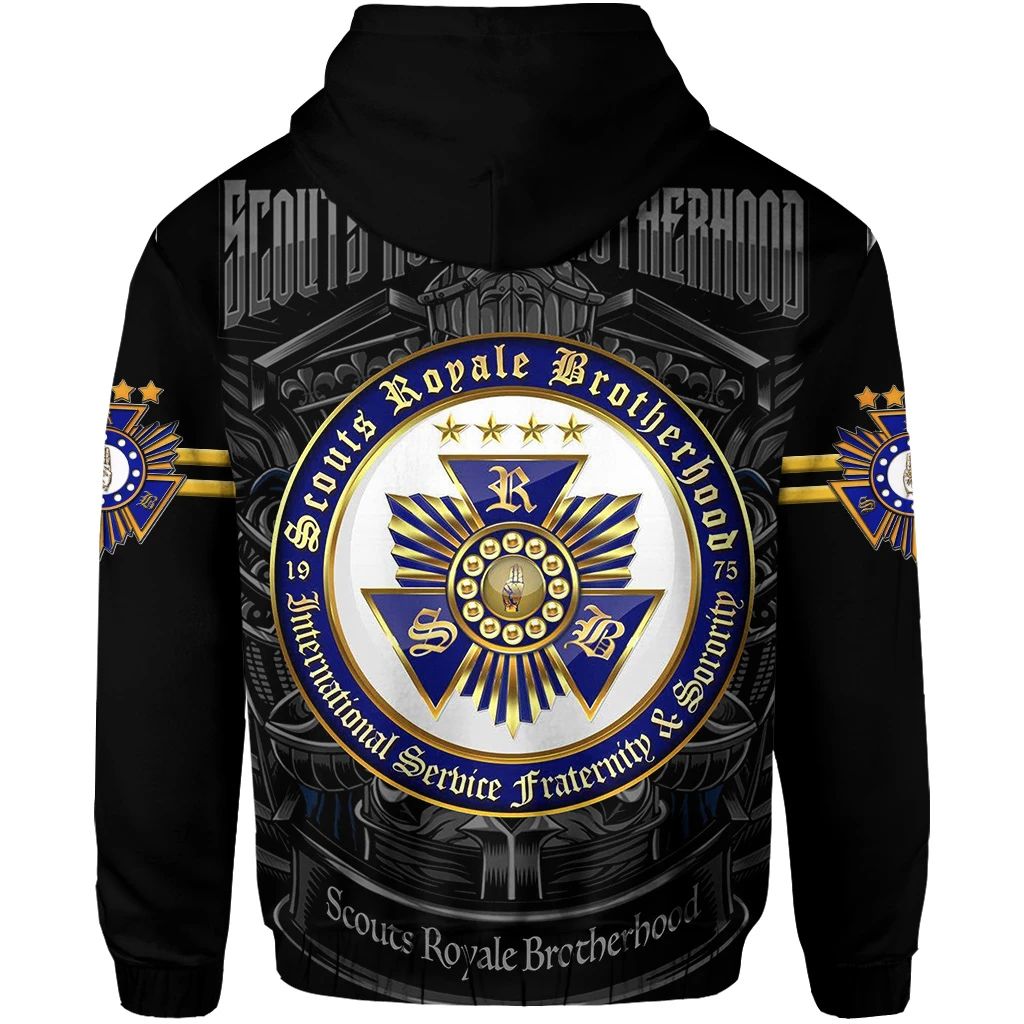 Scouts Royale Brotherhood SRB Zip Hoodie Original Style Black LT8