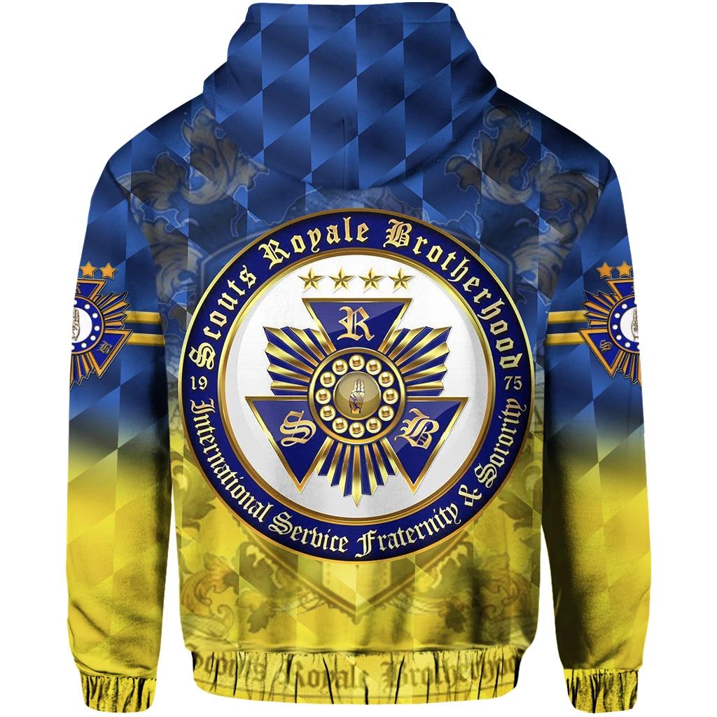 Scouts Royale Brotherhood SRB Zip Hoodie Original Style Blue LT8