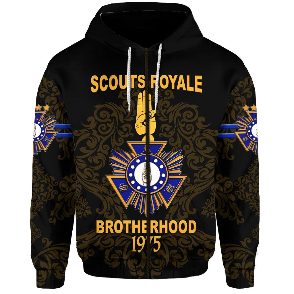 Scouts Royale Brotherhood SRB Zip Hoodie Unique Version Black LT8