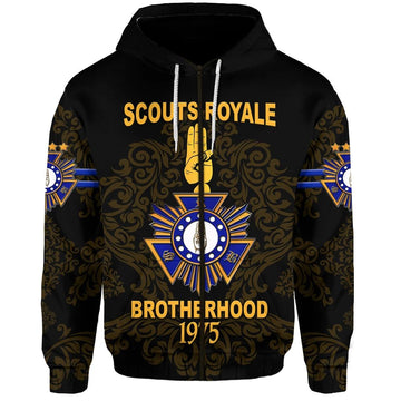 Scouts Royale Brotherhood SRB Zip Hoodie Unique Version Black LT8