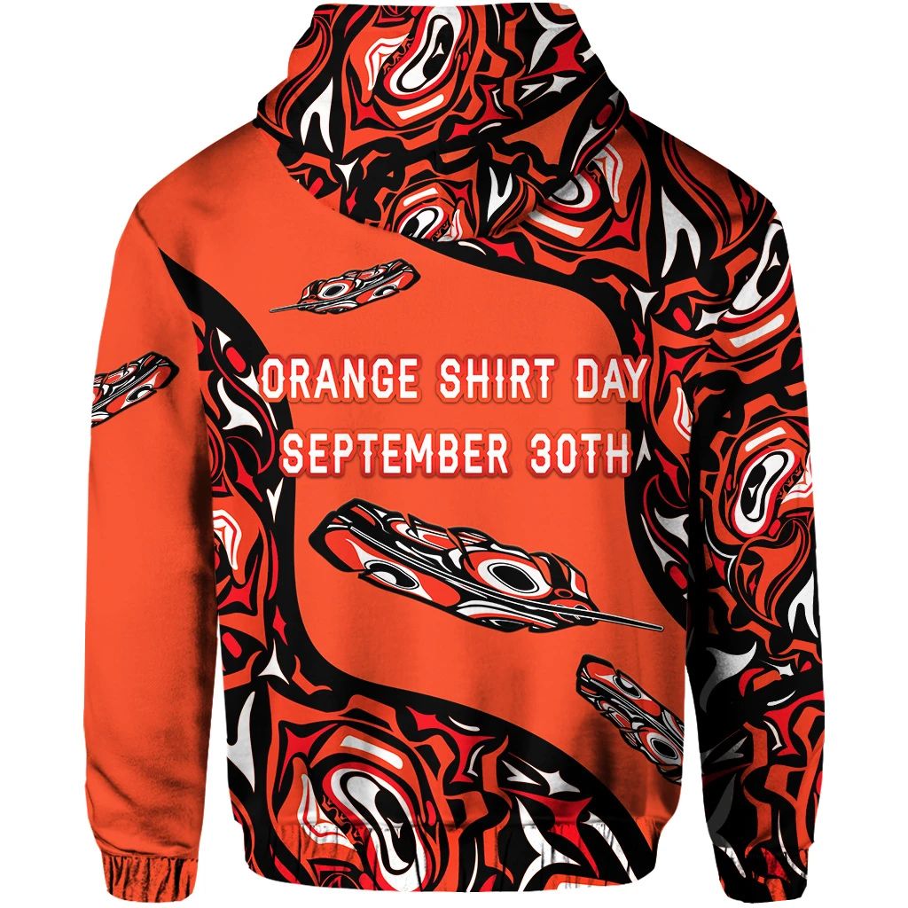 Orange Shirt Day Zip Hoodie Every Child Matters Aboriginal Feather LT8