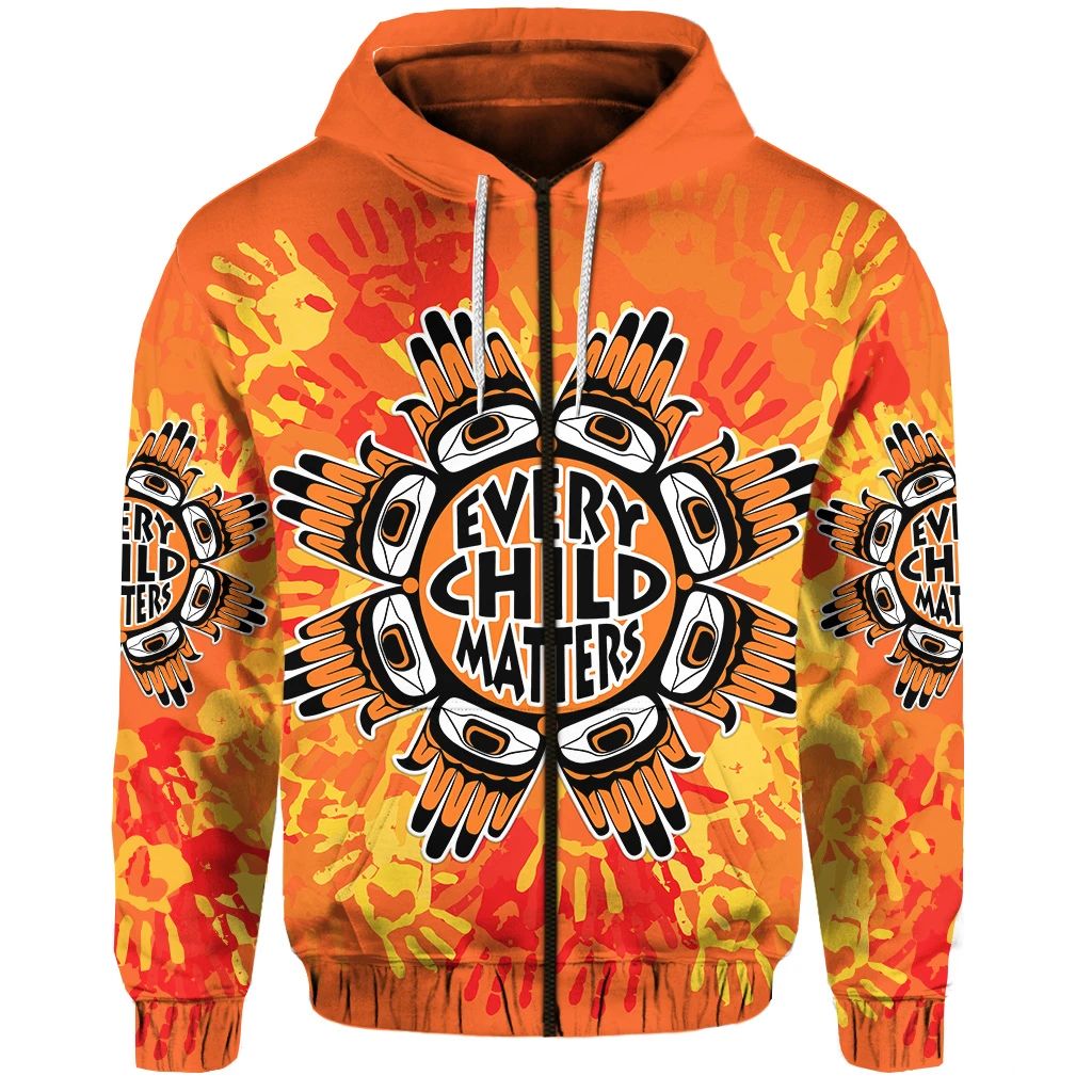 Orange Shirt Day Zip Hoodie Every Child Matters New Simple Style LT8