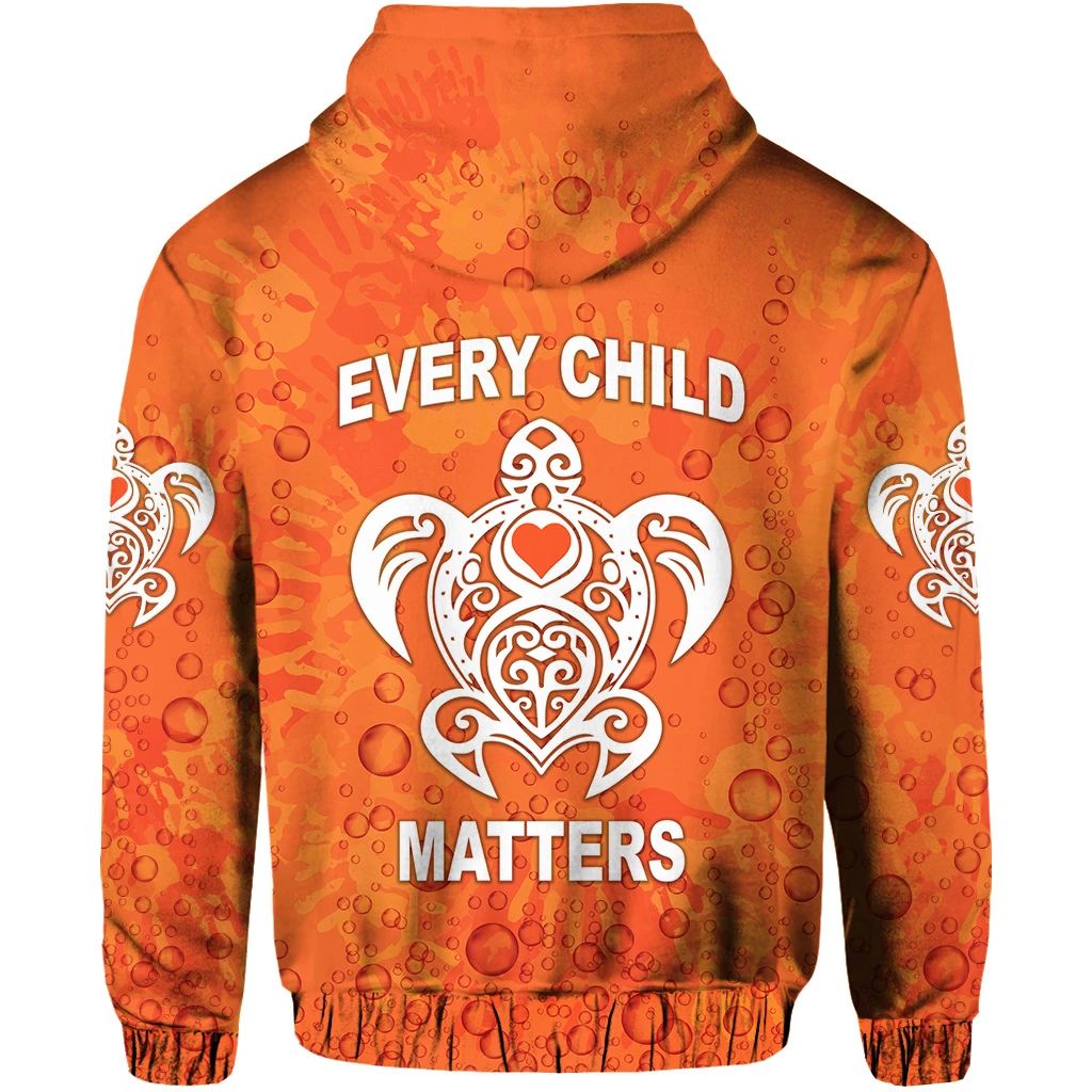 Orange Shirt Day Zip Hoodie Every Child Matters Baby Turtle With Heart LT8