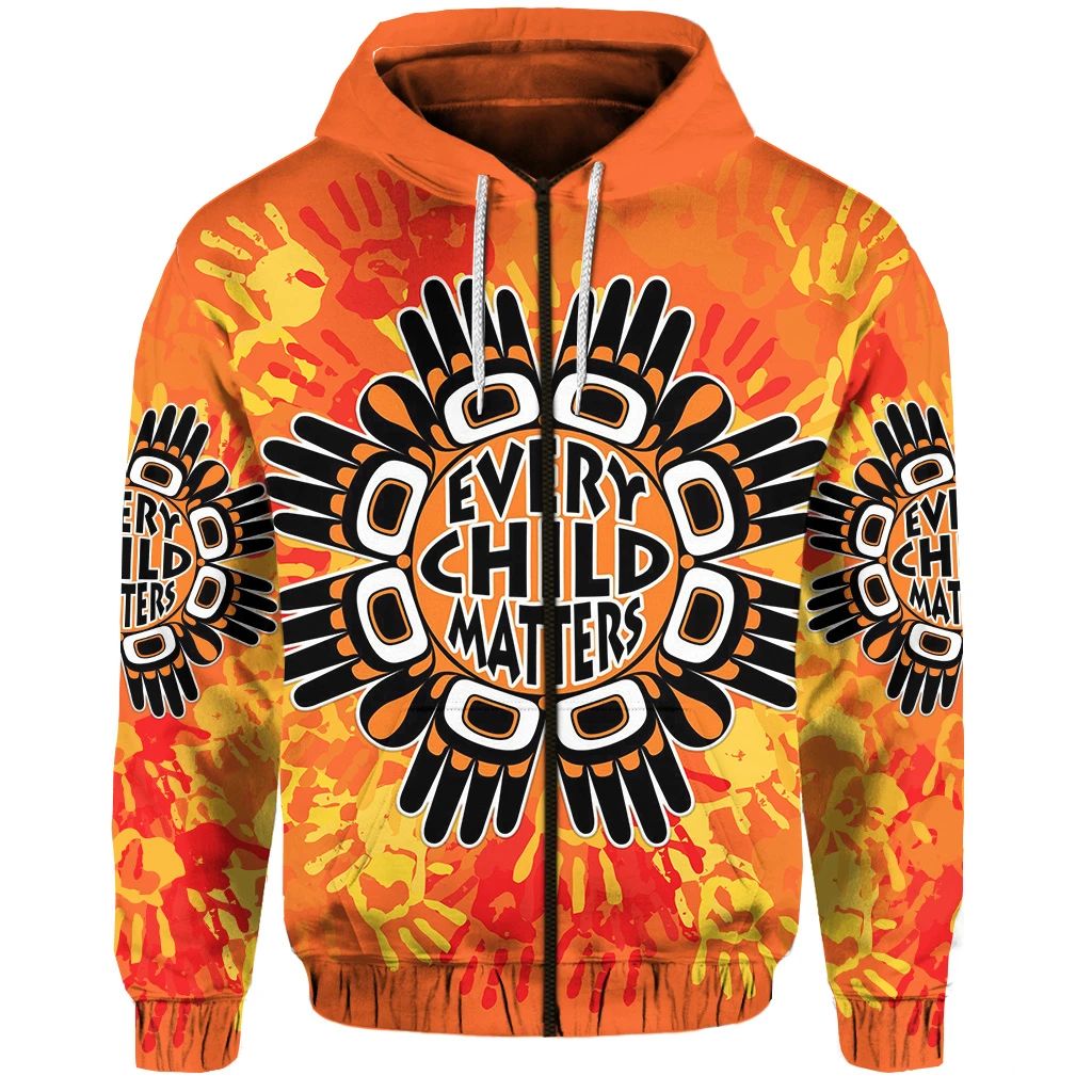Orange Shirt Day Zip Hoodie Every Child Matters Simple Style LT8