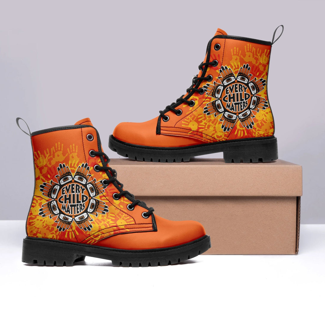 Orange Shirt Day Leather Boots Every Child Matters New Simple Style LT8