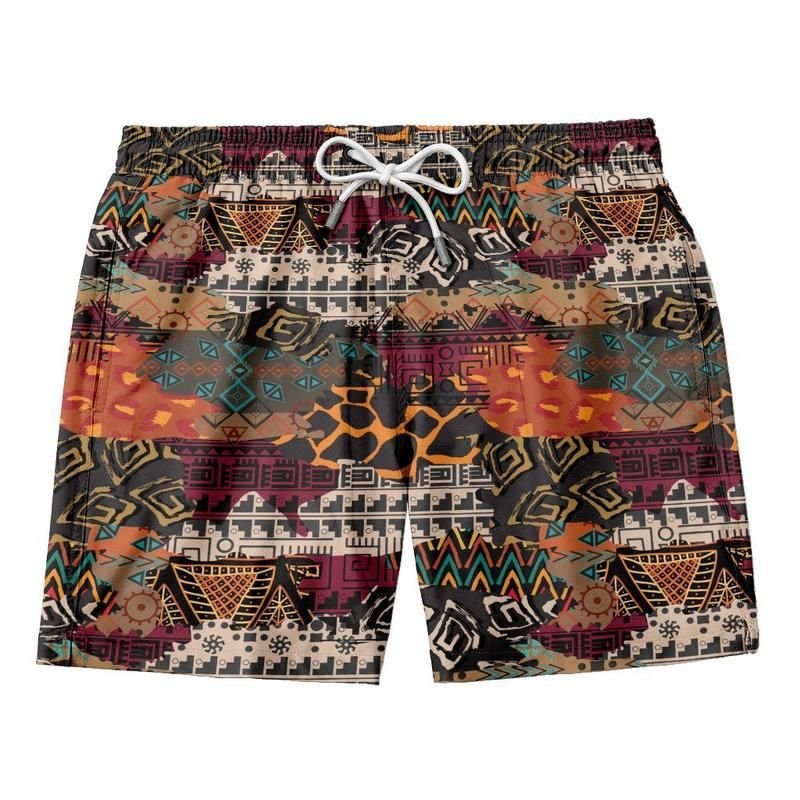 Retro Ethnic Pattern Men's Shorts LT20