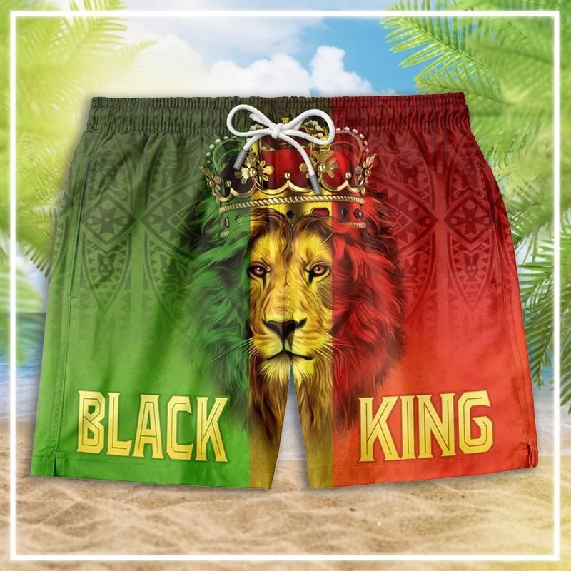 Black King Lion Men's Short LT20