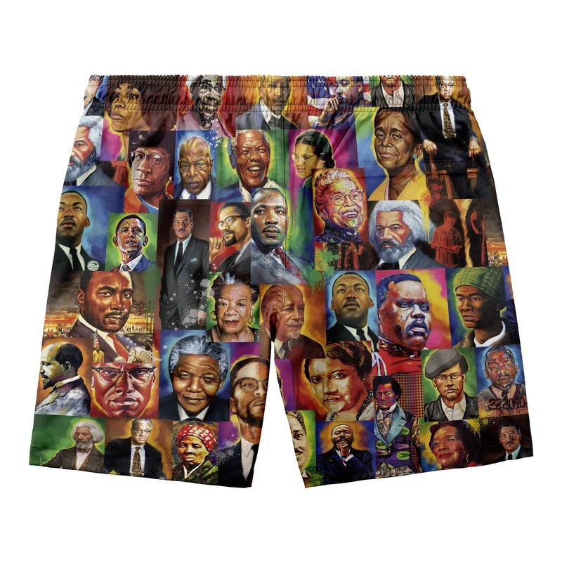 Civil Rights Leaders Oil Painting Art Men's Short LT20